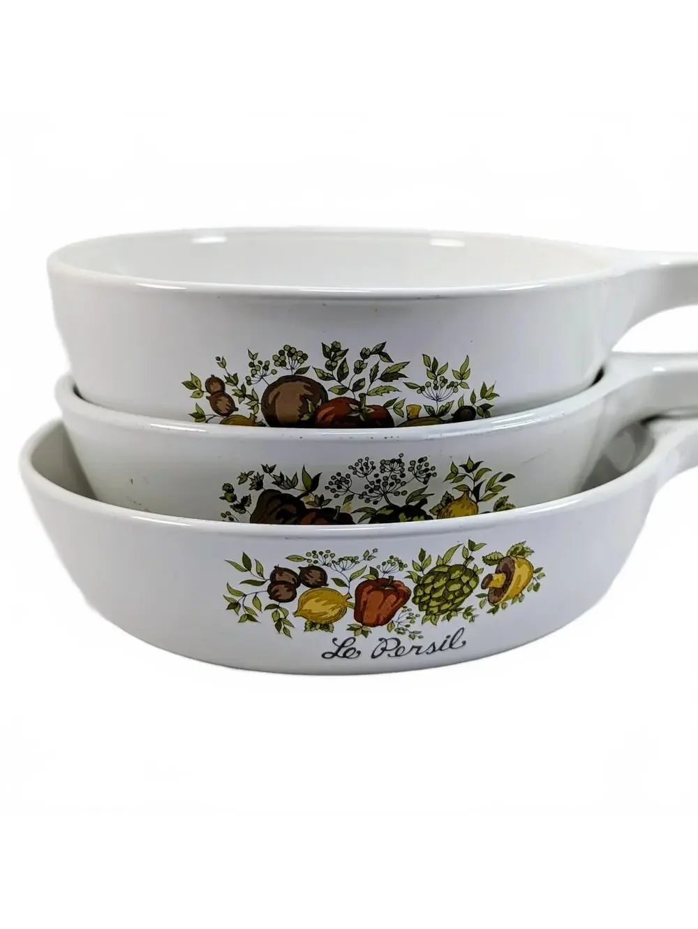 Vtg Corning Ware Spice of Life Skillets - Set of 3